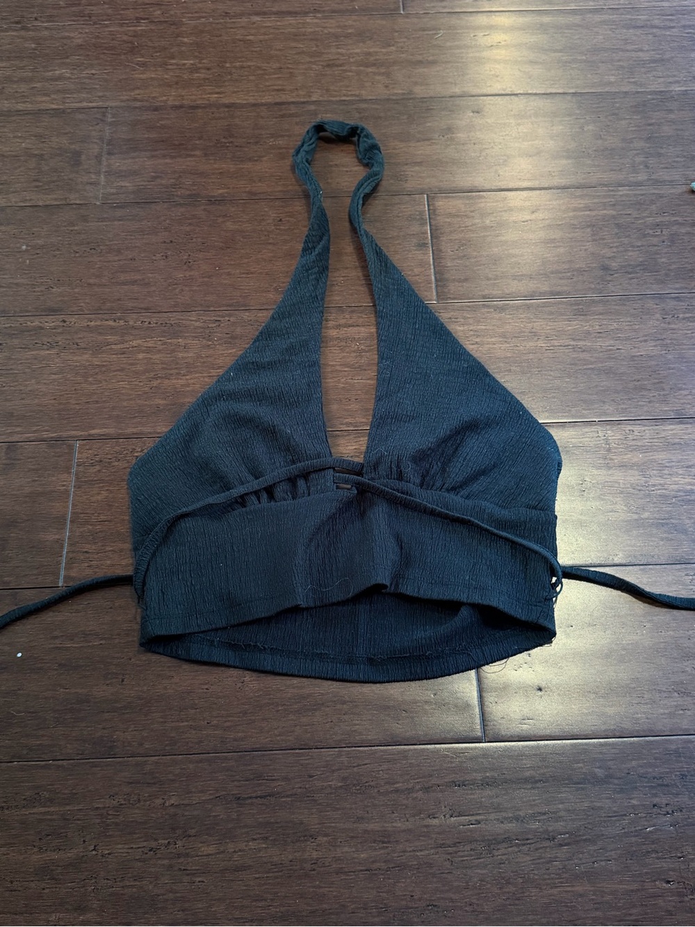 Urban Outfitters Black Halter Crop Tank Top